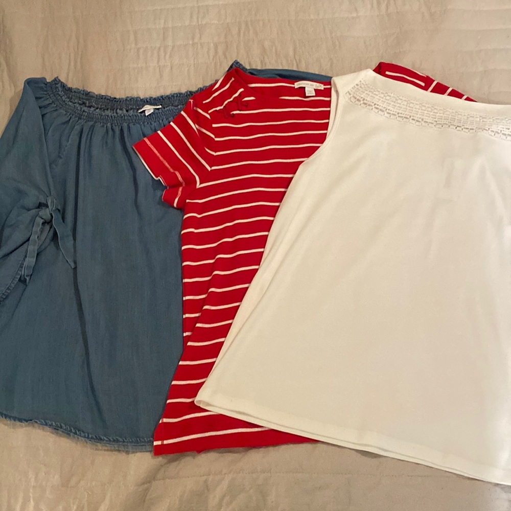 1X Red, White, & Blue Tops